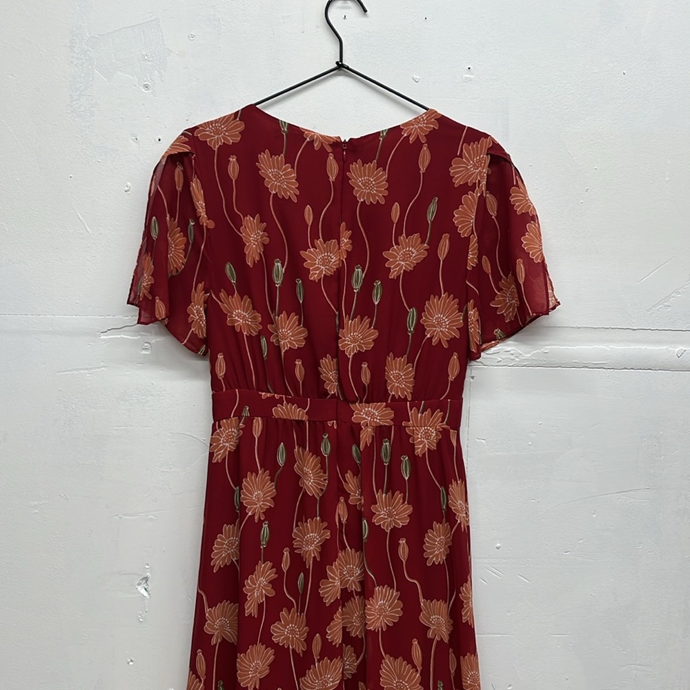 Madewell Maxi Dress V Neck Ted Floral Print - Picture 7 of 8